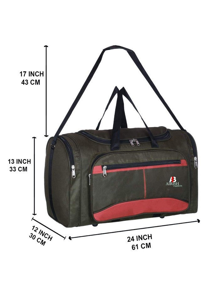 Airish Lightweight Heavy Duty Fabric Travel Luggage Duffel Bag (Green,50 litres) 22Inch - Image 2